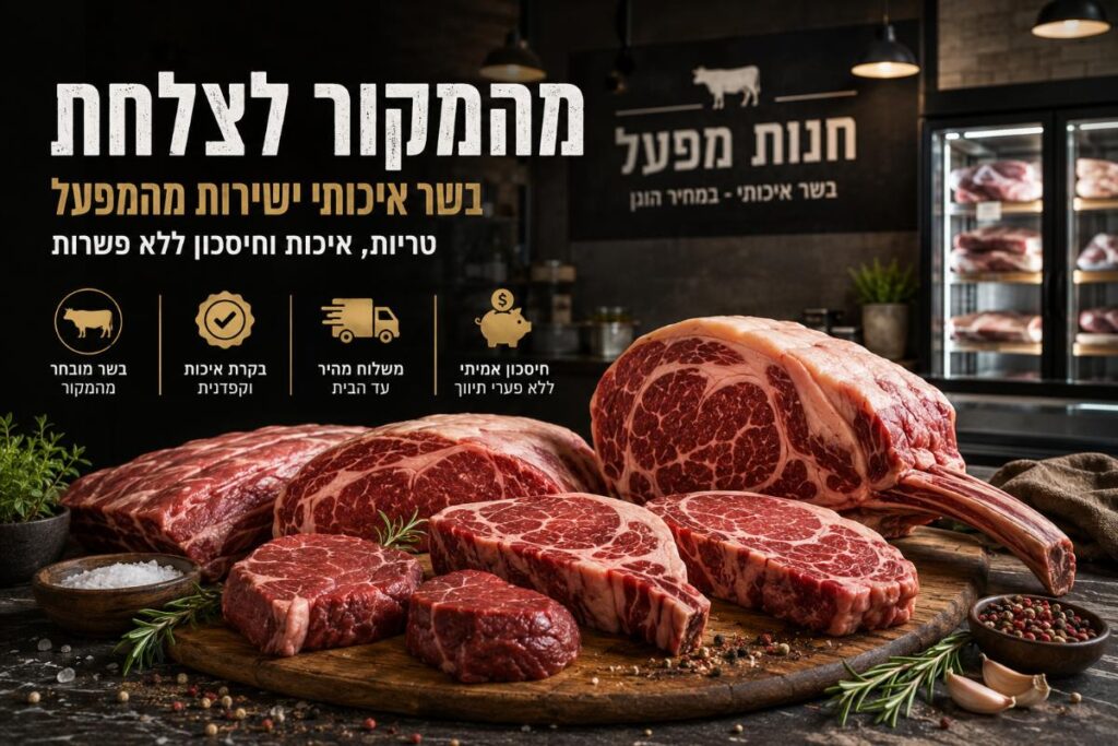 מגש עמוס במוצרי מזון טריים ישירות מחנות המפעל