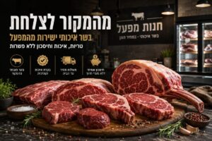 מגש עמוס במוצרי מזון טריים ישירות מחנות המפעל